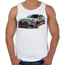 PRINTFASHION Audi - Férfi atléta - Fehér