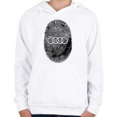 PRINTFASHION AUDI in my DNA - Gyerek kapucnis pulóver - Fehér