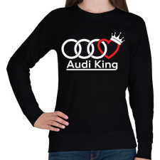 PRINTFASHION Audi Király - Női pulóver - Fekete női pulóver, kardigán