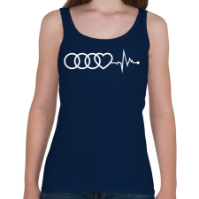 PRINTFASHION AUDI logo fehér - Női atléta - Sötétkék női trikó