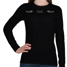 PRINTFASHION Audi logó (fehér) - Női hosszú ujjú póló - Fekete