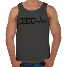 PRINTFASHION AUDI logo fekete - Férfi atléta - Sötétszürke