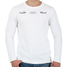 PRINTFASHION Audi logó (fekete) - Férfi hosszú ujjú póló - Fehér férfi póló