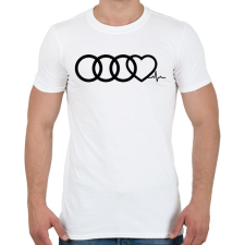 PRINTFASHION AUDI Love - Férfi póló - Fehér férfi póló