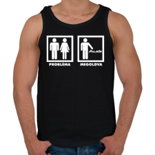 PRINTFASHION Audi Probléma Megoldva - Férfi atléta - Fekete atléta, trikó