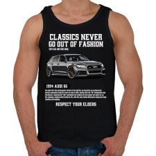 PRINTFASHION Audi rs6 - Férfi atléta - Fekete atléta, trikó