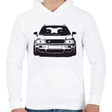 PRINTFASHION Audi RS - Férfi kapucnis pulóver - Fehér férfi pulóver, kardigán