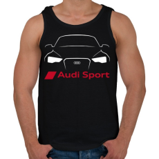 PRINTFASHION Audi Sport - Férfi atléta - Fekete