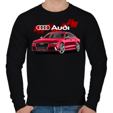 PRINTFASHION Audi Sport - Férfi pulóver - Fekete