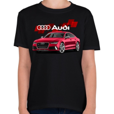 PRINTFASHION Audi Sport - Gyerek póló - Fekete gyerek póló