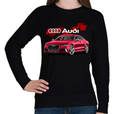 PRINTFASHION Audi Sport - Női pulóver - Fekete női pulóver, kardigán