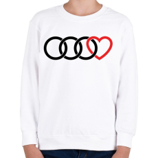 PRINTFASHION Audi szerelem - Gyerek pulóver - Fehér