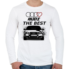 PRINTFASHION AUDI THE BEST - Férfi hosszú ujjú póló - Fehér férfi póló