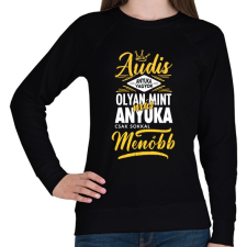PRINTFASHION Audis Anyuka - Női pulóver - Fekete női pulóver, kardigán