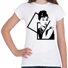 PRINTFASHION Audrey Hepburn - Női póló - Fehér