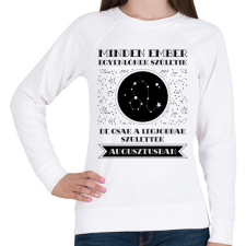 PRINTFASHION Augusztus: Oroszlán - Női pulóver - Fehér női pulóver, kardigán