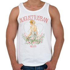 PRINTFASHION Augusztusban férjhez megyek - Férfi atléta - Fehér