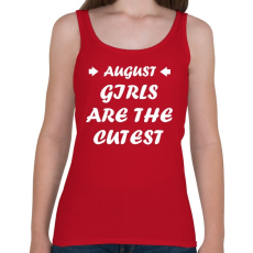 PRINTFASHION Augusztusi csajok a legcukibbak - Női atléta - Cseresznyepiros