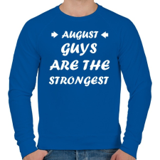 PRINTFASHION Augusztusi férfiak a legerősebbek - Férfi pulóver - Királykék férfi pulóver, kardigán