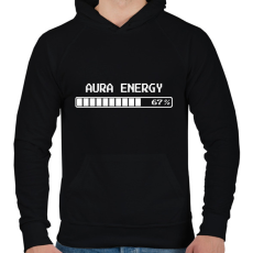 PRINTFASHION AURA ENERGY 67 - Férfi kapucnis pulóver - Fekete
