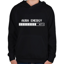 PRINTFASHION AURA ENERGY 67 - Gyerek kapucnis pulóver - Fekete gyerek pulóver, kardigán