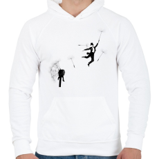 PRINTFASHION Aurevoir - Férfi kapucnis pulóver - Fehér