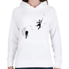 PRINTFASHION Aurevoir - Női kapucnis pulóver - Fehér női pulóver, kardigán