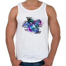 PRINTFASHION Auróra kockaszett - Férfi atléta - Fehér