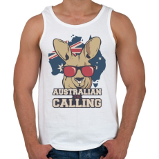 PRINTFASHION Australian is calling - Férfi atléta - Fehér