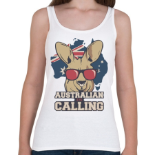 PRINTFASHION Australian is calling - Női atléta - Fehér női trikó
