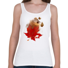 PRINTFASHION Autmn leaf - Női atléta - Fehér