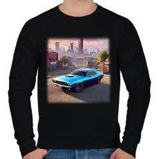 PRINTFASHION autó 3 - Férfi pulóver - Fekete