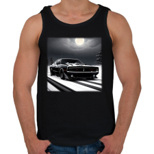 PRINTFASHION autó - Férfi atléta - Fekete atléta, trikó