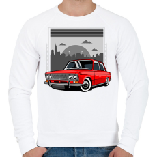 PRINTFASHION Autó  - Férfi pulóver - Fehér