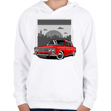 PRINTFASHION Autó  - Gyerek kapucnis pulóver - Fehér gyerek pulóver, kardigán