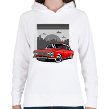 PRINTFASHION Autó - Női kapucnis pulóver - Fehér női pulóver, kardigán