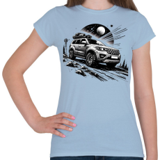 PRINTFASHION Autó - Női póló - Világoskék