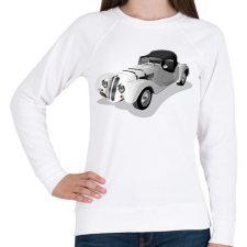 PRINTFASHION Autó - Női pulóver - Fehér női pulóver, kardigán