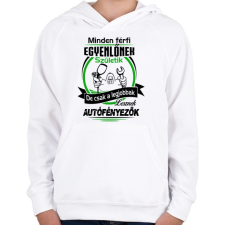 PRINTFASHION Autófényezők születésnapja - Gyerek kapucnis pulóver - Fehér gyerek pulóver, kardigán