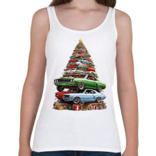 PRINTFASHION Autós karácsonyfa - Női atléta - Fehér női trikó