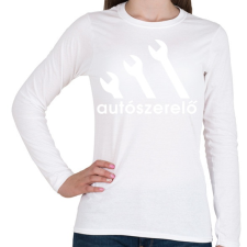 PRINTFASHION Autószerelő - Női hosszú ujjú póló - Fehér női póló