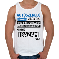 PRINTFASHION AUTÓSZERELŐ VAGYOK...2 - Férfi atléta - Fehér