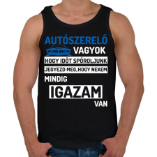 PRINTFASHION AUTÓSZERELŐ VAGYOK... - Férfi atléta - Fekete atléta, trikó