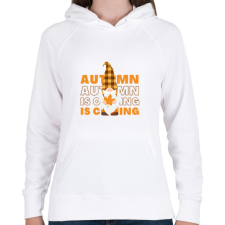 PRINTFASHION Autumn is coming - Női kapucnis pulóver - Fehér női pulóver, kardigán