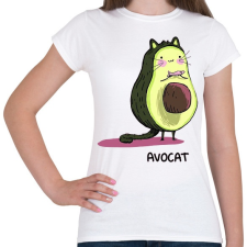 PRINTFASHION AvoCat - Női póló - Fehér női póló