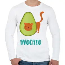 PRINTFASHION Avocato - Férfi hosszú ujjú póló - Fehér