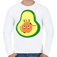 PRINTFASHION Avokádó anyuka - Férfi pulóver - Fehér