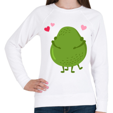 PRINTFASHION Avokádó love - Női pulóver - Fehér