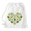 PRINTFASHION Avokádó szív - Sportzsák, Tornazsák - Fehér