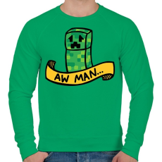PRINTFASHION Aw man - Férfi pulóver - Zöld
